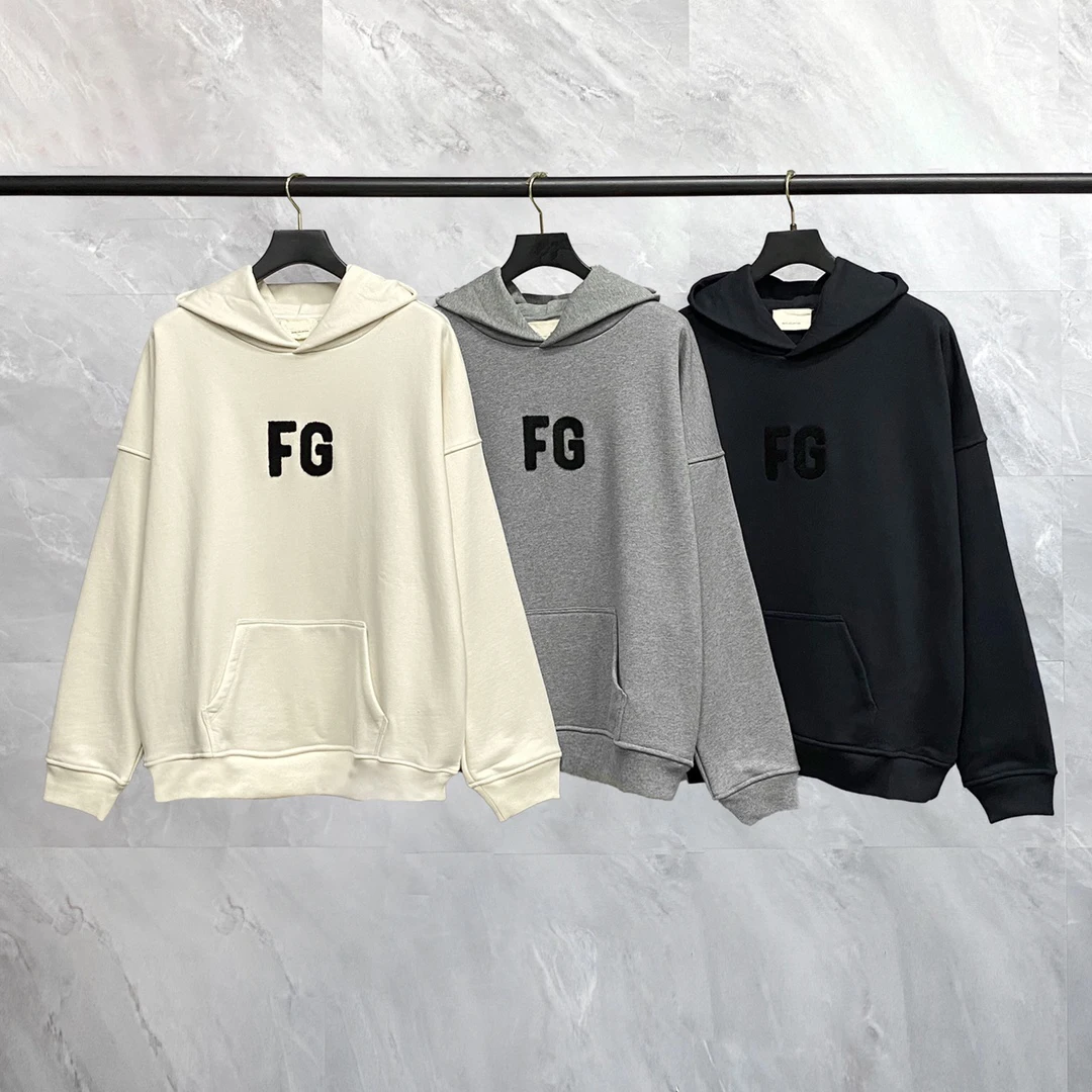 

Best Quality Essentials of God Sixth Collection FG Flocking Hoodies Men Women Streetwear Pullover Loose Sweatshirt Hooded Men