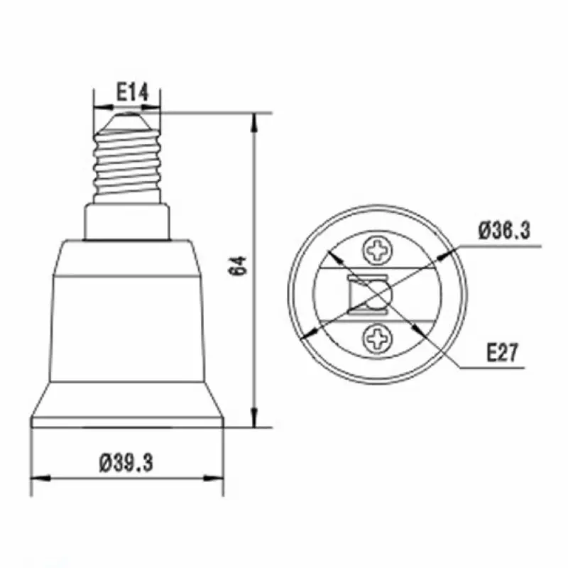 Адаптер E14 к E27 E26 адаптер питания светодиодный светильник|e14 to e27|holder adaptere14 |