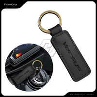motorcycle cowhide keychain key ring case for kawasaki versys x 300 650 300 400 models