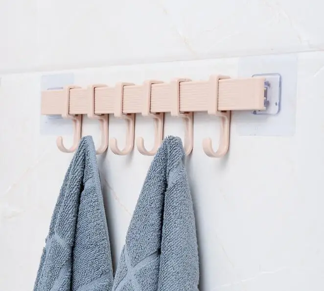 1 шт. Многофункциональный Кухня крюк для хранения держатель 6 Крючки настенный