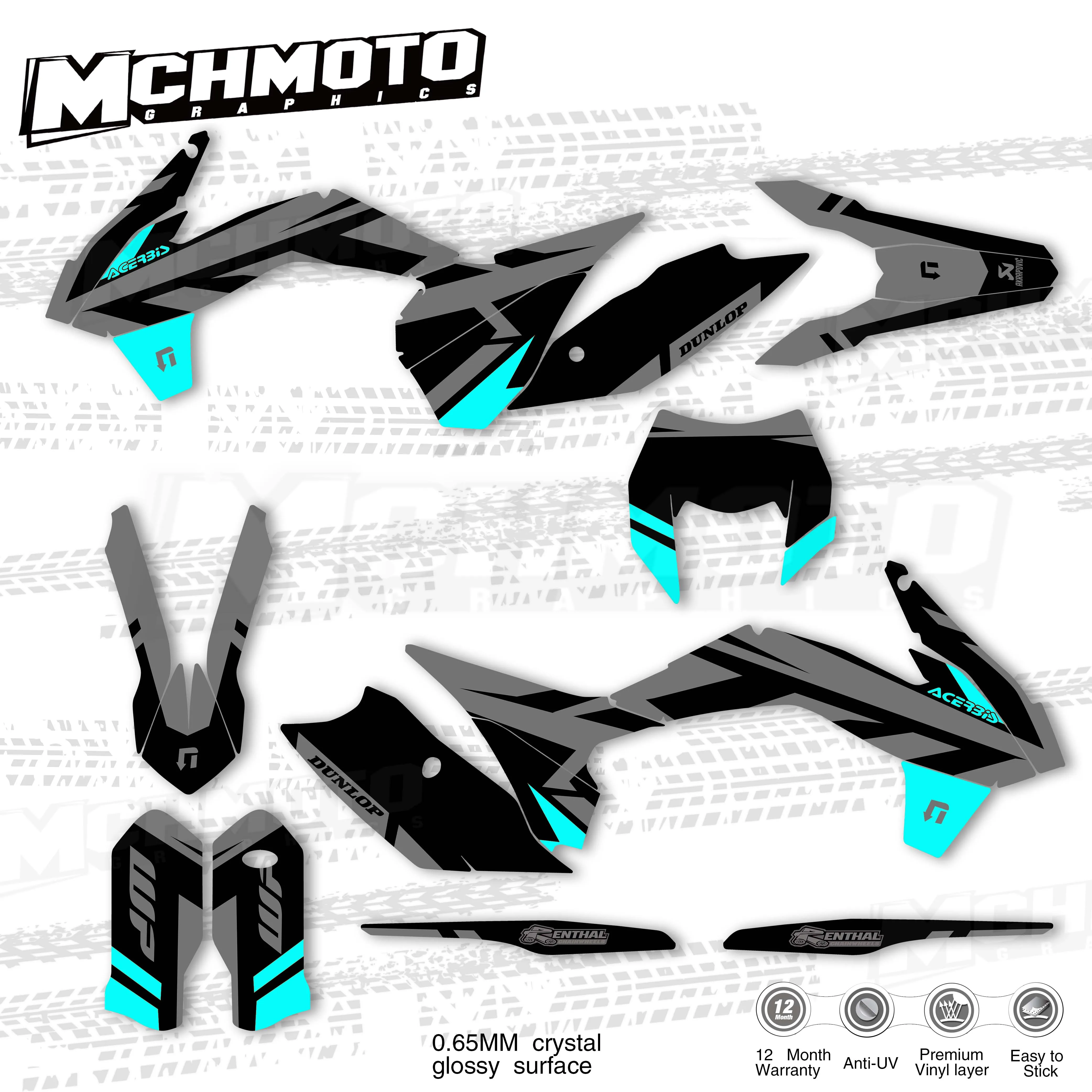 MCHMFGFull графические наклейки задний фон для мотоцикла имя под заказ KTM EXC F 125 250 300 350