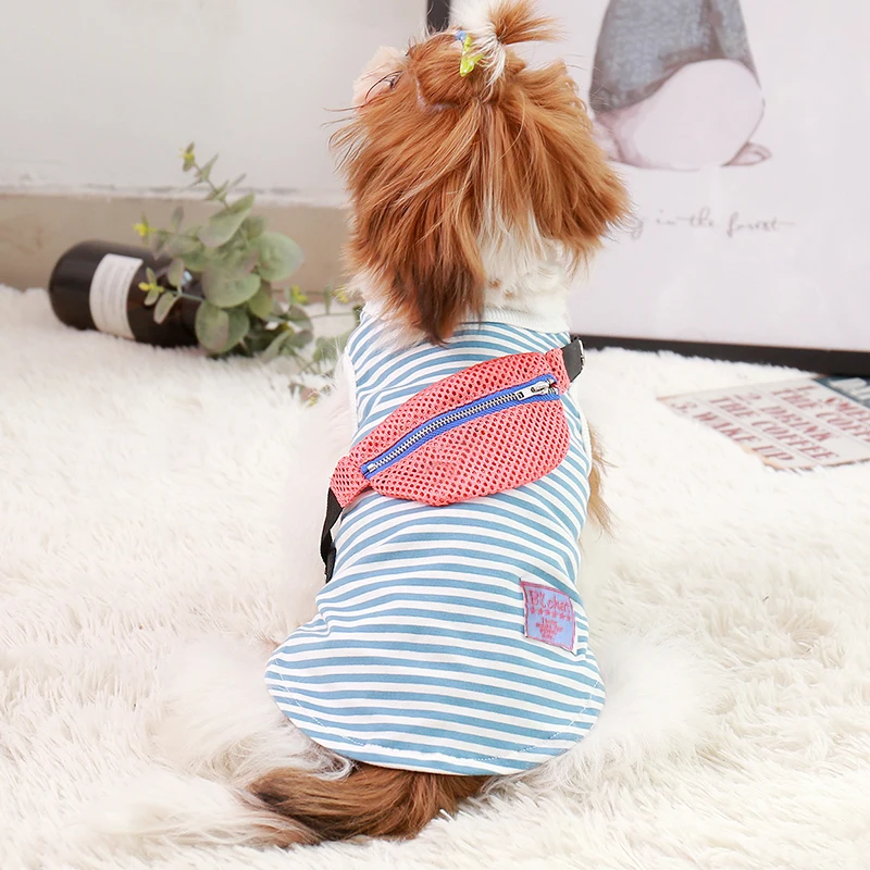 Футболка для собак и щенков модная рубашка в полоску одежда костюм животных