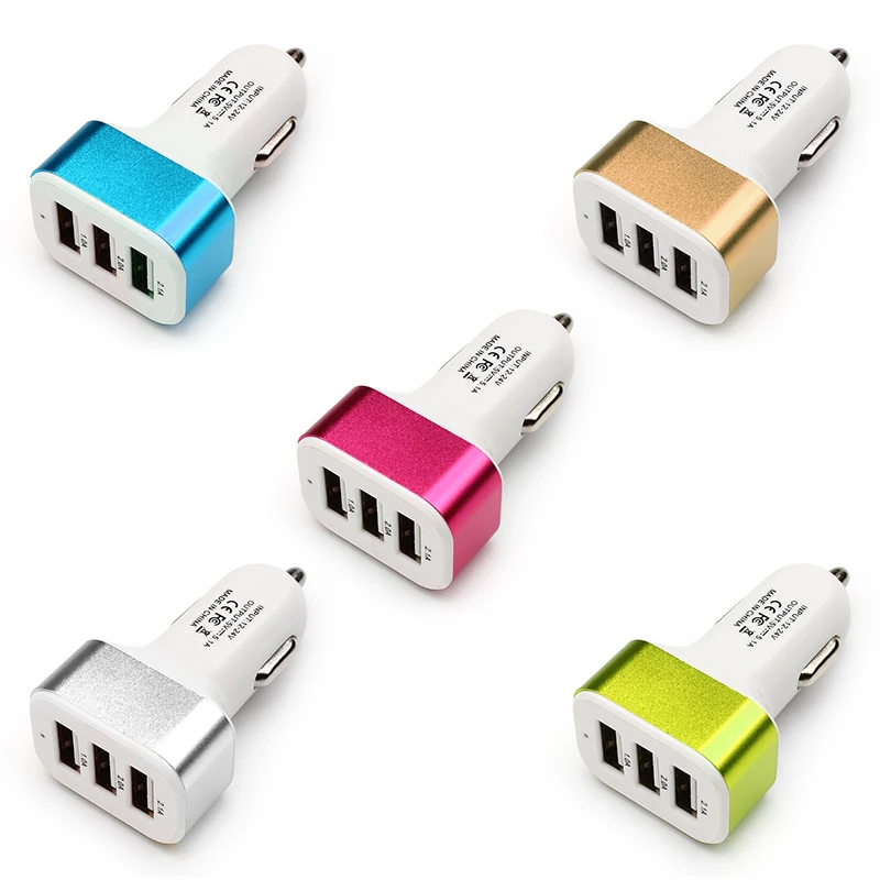 Triple Universal USB Car Charger 3 Port Car-charger Adapter Socket 2A 2.1A 1A Styling For Car-Styling | Автомобили и мотоциклы