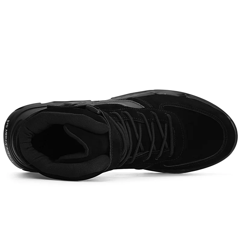 Замшевые Кожаные мужские повседневные ботинки высокие ботильоны для отдыха