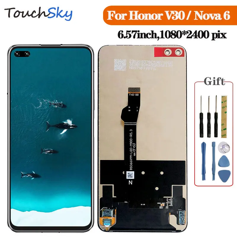 6 57 ''для huawei Honor V30 ЖК-дисплей сенсорный экран дигитайзер AN00 View 30 сменный в