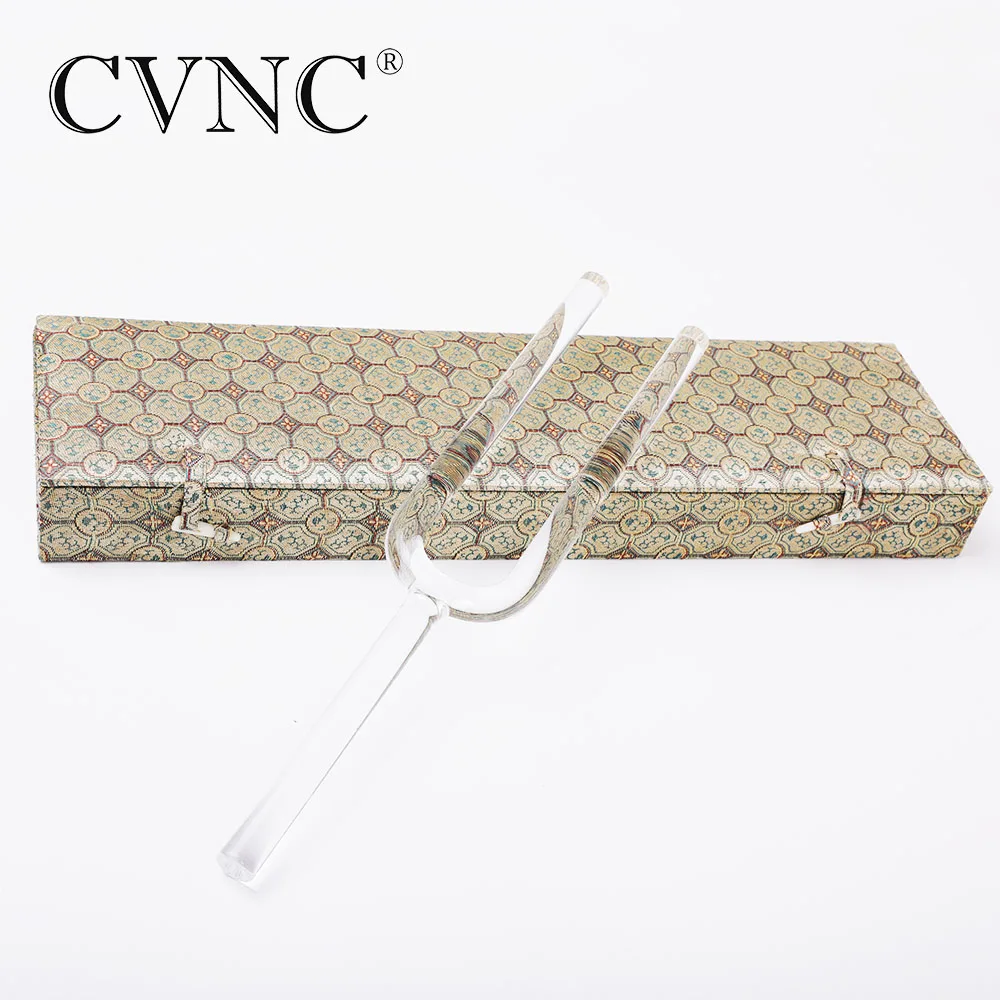 CVNC 440 Гц или 432 Гц 16 мм прозрачный кварцевый кристалл пение тюнинг вилка с коробкой