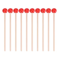 12 pcs rubber mallet percussion sticks with wood handle round head mallet music accessories for children kids