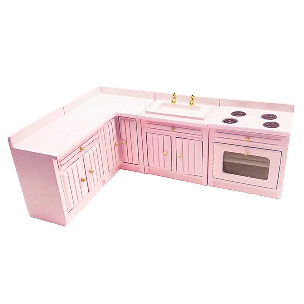 

1/12 Miniature Kitchen Cabinet DIY Dollhouse Furniture, Accessory