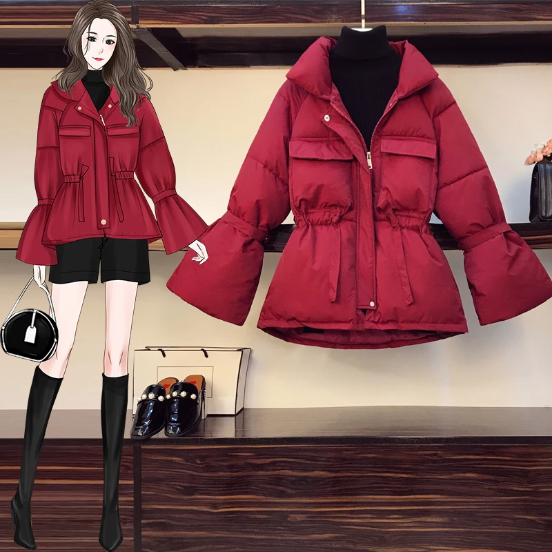 

Large Size Women's Winter New Loose down Cotton Jacket Padded Parka