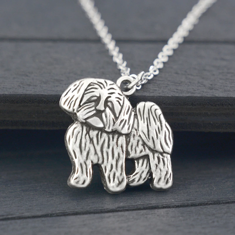 6 Style Vintage Dalmatian &amp Scottish Terrier Pekingese Dog Pendant Necklaces For Women Girls Gift Cute Animal Puppy Collar | Украшения и