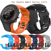new silicone replacement sport watch band for suunto ambit 3 ambit 2 ambit 1 smart watch wrist bracelet strap 24mm watchband