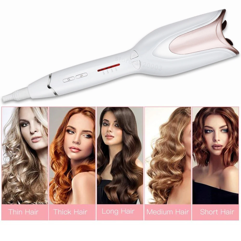 

Automatic Hair Curler Ceramic Curling Iron Auto Hair Curler LED Display Magic Air Curler Portable Hair Waver Air Spin Curling