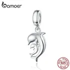 Подвески с кулоном в виде дельфина, оригинальный браслет и ожерелье, 925 пробы, серебряные украшения, символ любви SCC1206