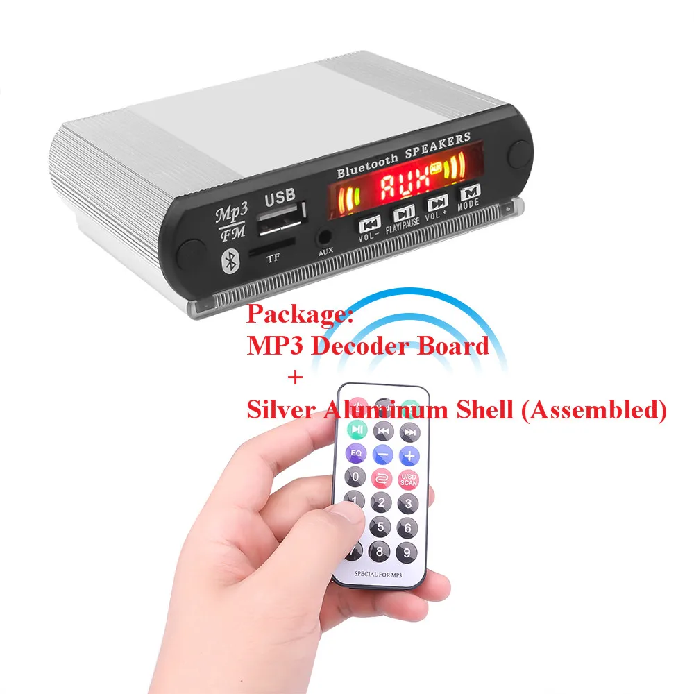 Плата декодирования KEBIDU Bluetooth MP3 модуль с собранным алюминиевым корпусом слот для