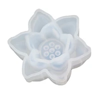 transparent silicone mould dried flower resin decorative diy three dimensional lotus mold epoxy resin molds for jewelry casting