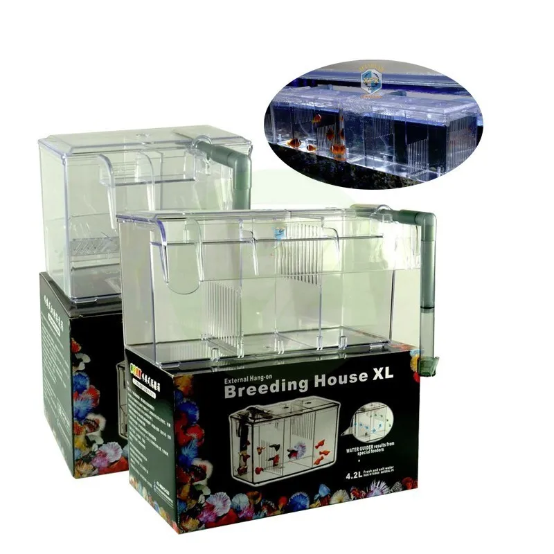Коробка для разведения с потоком воды небольшая коробка аквариума|Большие и