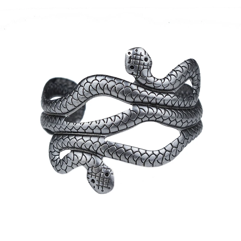 

Pagan Snake Adjustable Bangle Punk Gothic Snake Open Bangle Bracelet Spirit Amulet Jewlery for Women Men