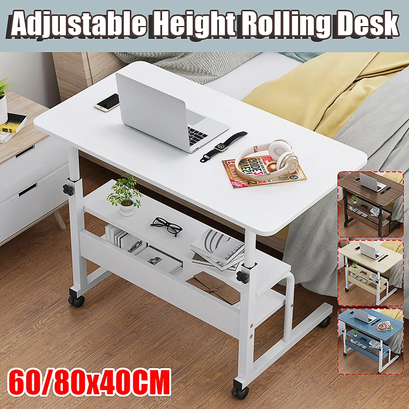 Складной компьютерный стол регулируемый по высоте портативный для ноутбука 80x40