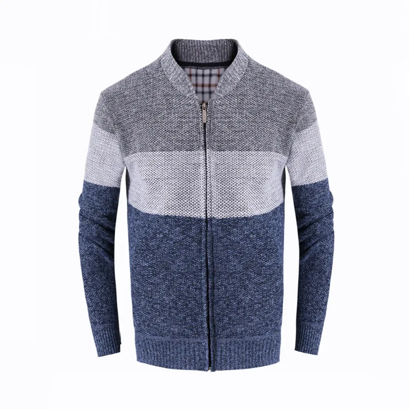 Мужской Повседневный Кардиган MOOWNUC полосатый свитер с защитой от ветра осень