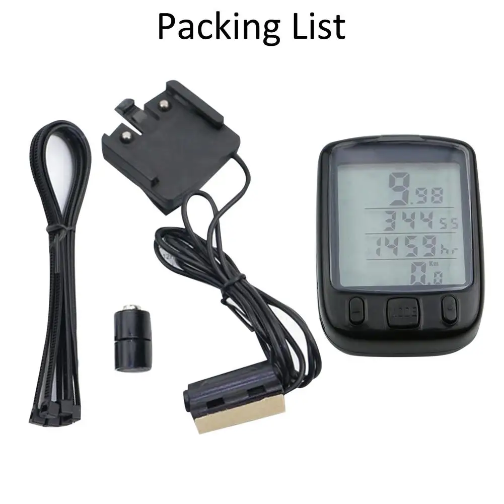 

Multifunction Bike Computer Waterproof Luminous Odometer LCD Display Digital Wireless Speed Meter Cycling Speedometer