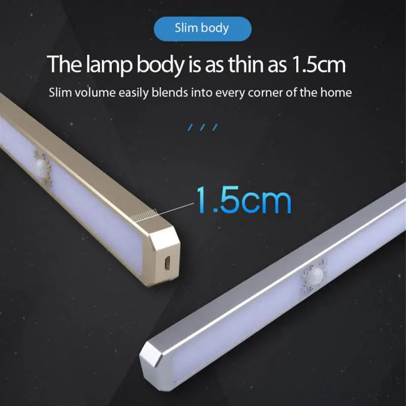 

Kitchen Light Under Cabinet Light Human body Infrared Induction Cabinet Light Magnetic Intelligent Wall Lamp For Closet BedRoom