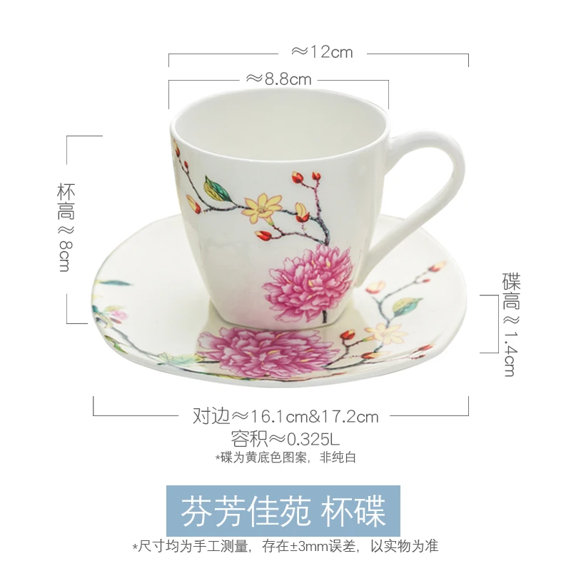 

Luxury Vintage Coffee Cup Set Ceramic British Reusable Cute Cups with Handle Red Tea Filizanka Do Kawy Cup and Saucer OO5BD