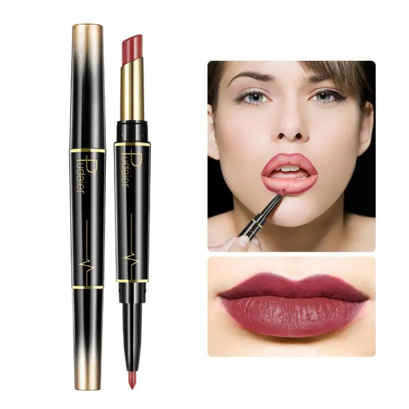 16 цветов двухсторонняя сексуальная матовая губная помада подводка для губ
