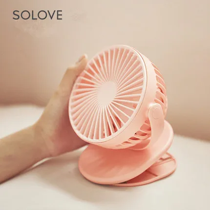 Youpin SOLOVE клип вентилятор 360 градусов вращающийся мини 3 скорости Ручной USB