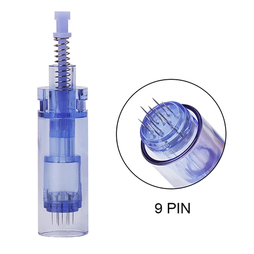 9 Pin 10/50 шт в наборе, иголочный картридж байонет для Дерма ручка Dr ручка A1 Nano/9/12/36/42 стежков на каждые Nano картридж Dr. Pen средства ухода за кожей с микро иглами - Габаритные размеры: 9 Pin