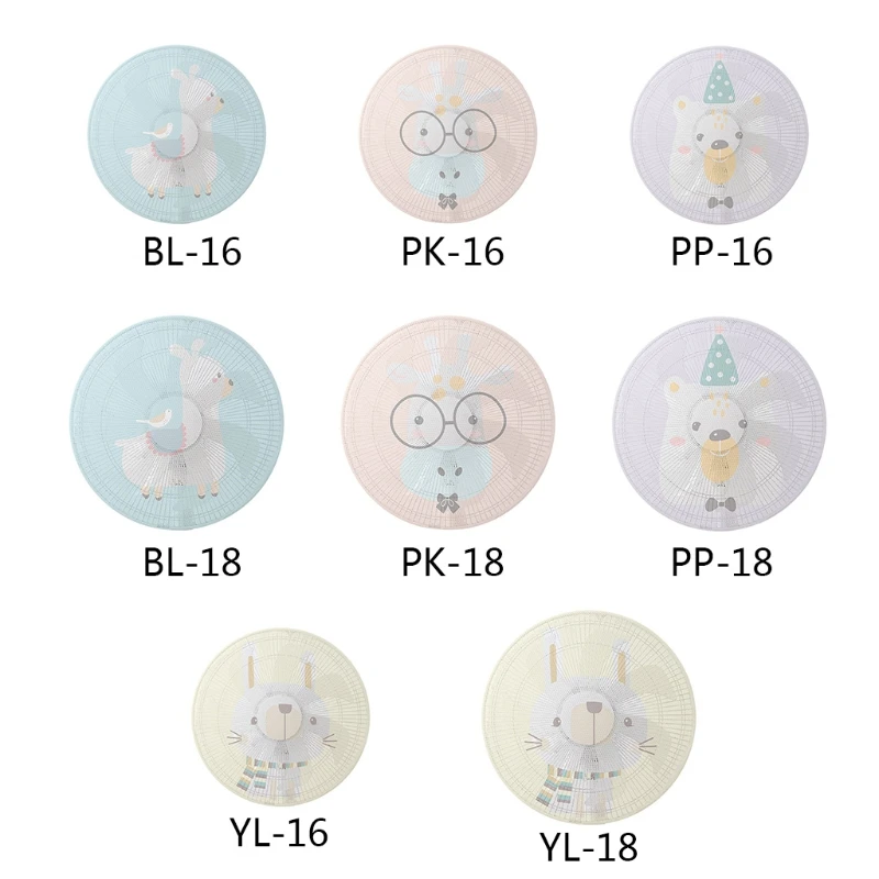 

Защитная сетка для вентилятора с рисунком из мультфильма, 16/18 дюймов, стандартная детская защита для пальцев, сетчатый чехол для вентилятор...