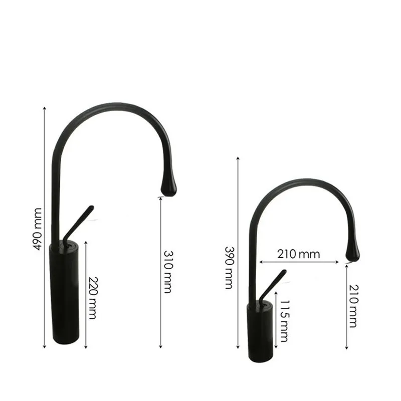 

New Basin Faucet water tap Single Lever 360 Rotation Spout Moder Brass Mixer Tap Bathroom Basin Water Sink Mixer white black