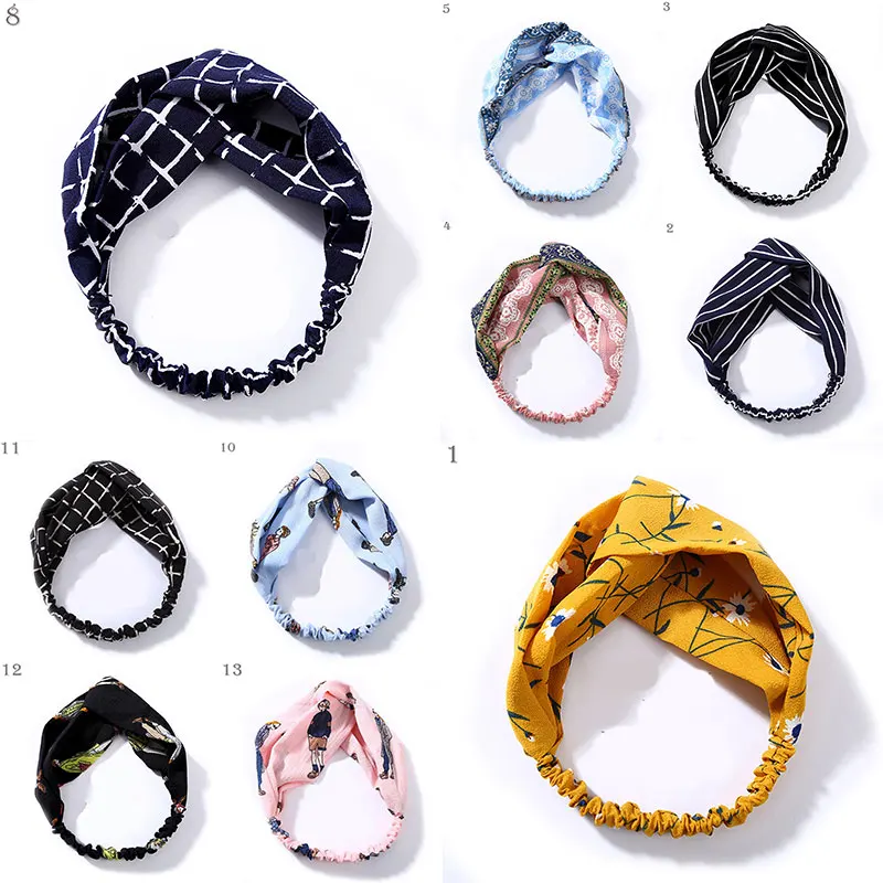 Винтажная повязка на голову в Корейском стиле летняя с узлом эластичный головной