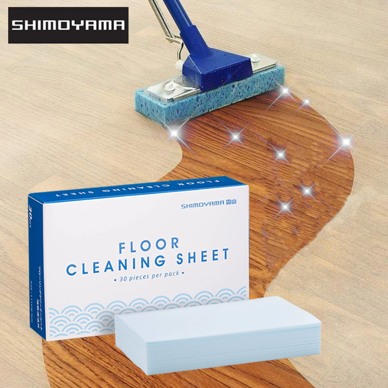 

SHIMOYAMA 30 sheets Floor Cleaning Sheet Floor Cleaner Tablets Household Cleaning Tool for Wall Tiles Office Living Room Kitchen