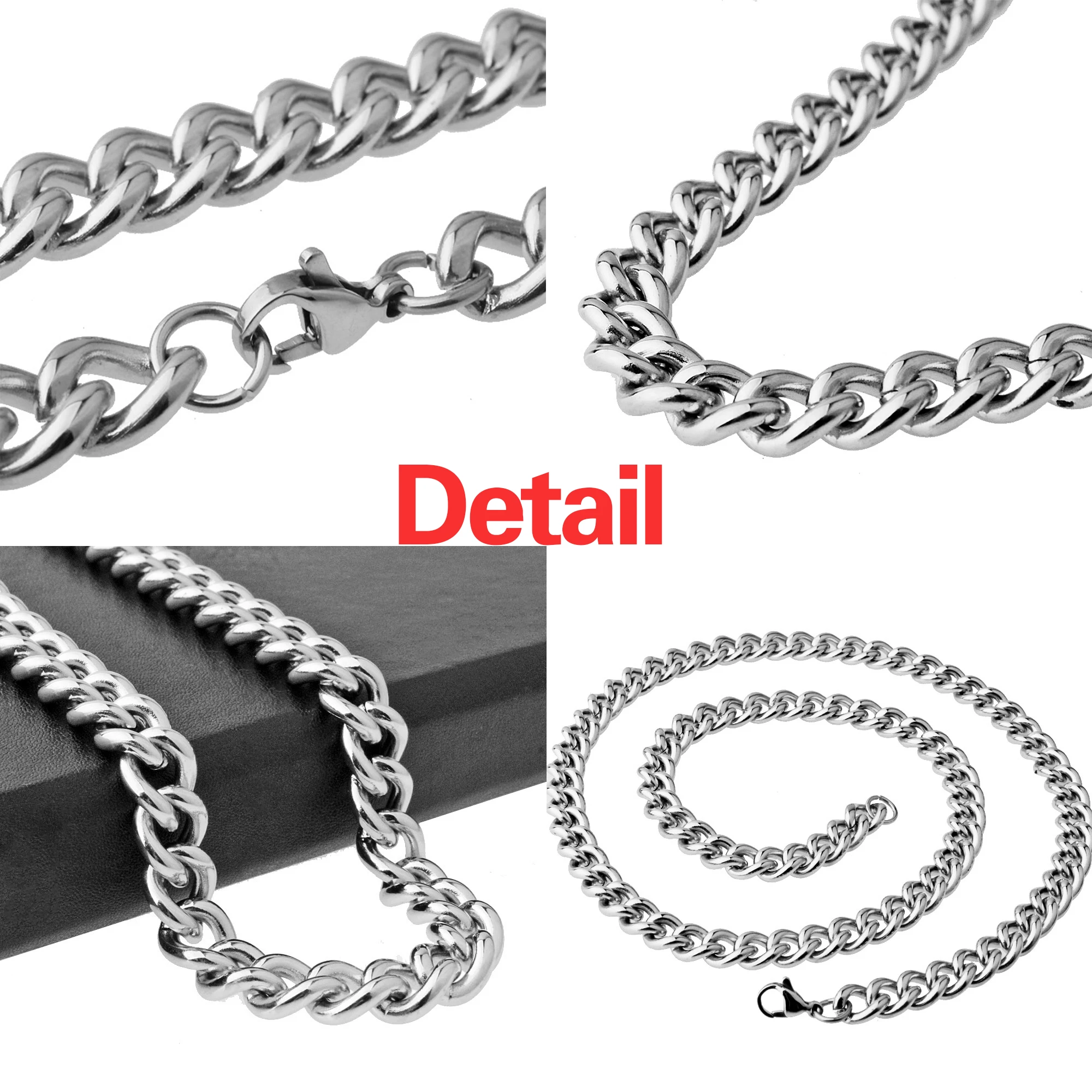 Модные мужские ожерелья кубинская цепочка Майами полированная твердая Цепочка