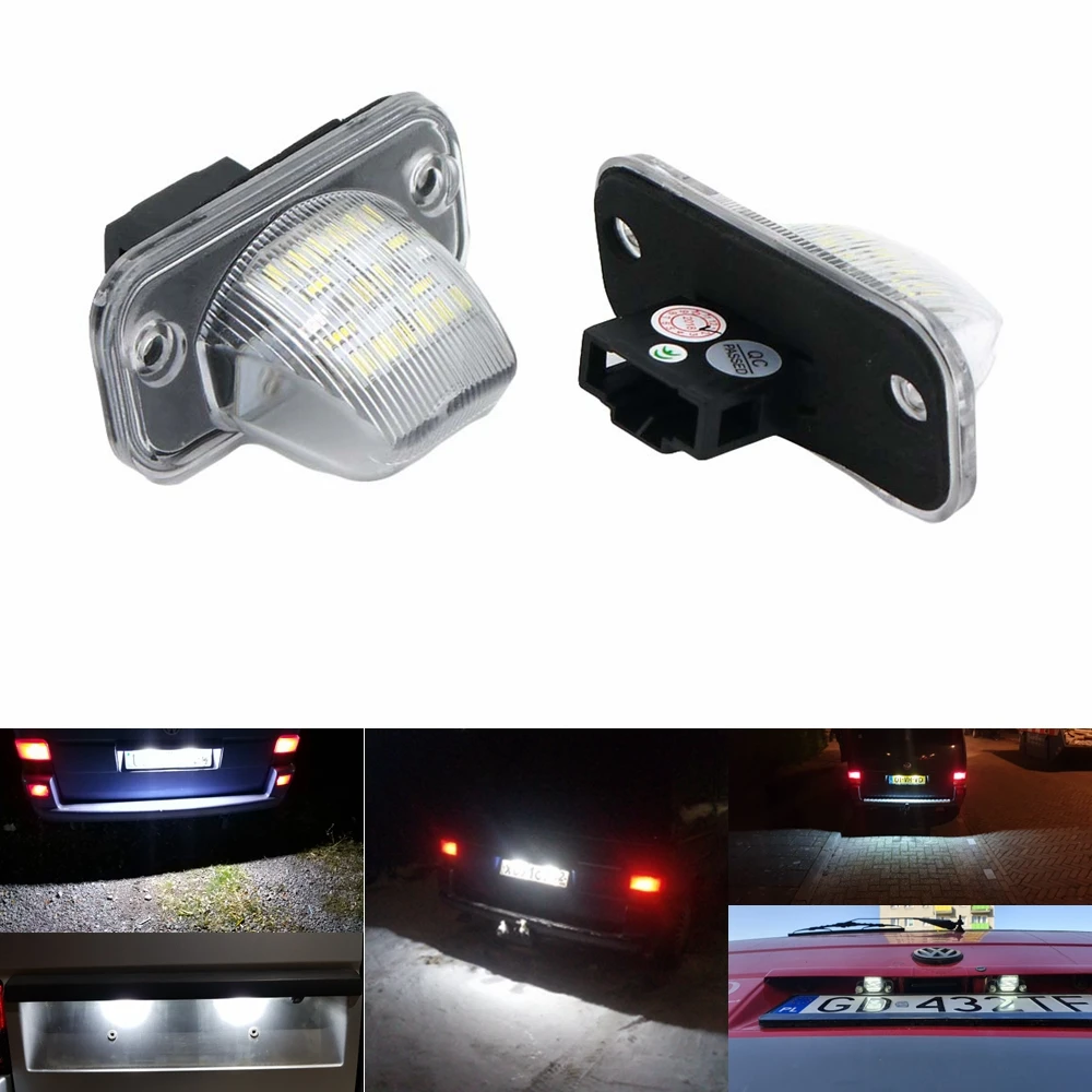 2pcs Error Free 18LED License Number Plate Lights Lamp For VW T4 Passat B6 B5 Transporter syncro Candy Jetta/Syncro Touran - купить по