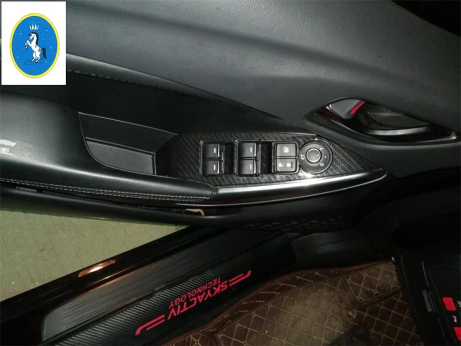 Yimaautotrims Inner Door Armrest Window Switch Control Panel Auto Accessories Cover Trim For Mazda 6 Sedan & Wagon 2016 2017 |