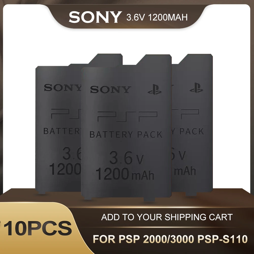 10 шт. 3 6 В SONY 1200 мАч литиевая аккумуляторная батарея пакет для PSP 2000 3000 S110 консоль