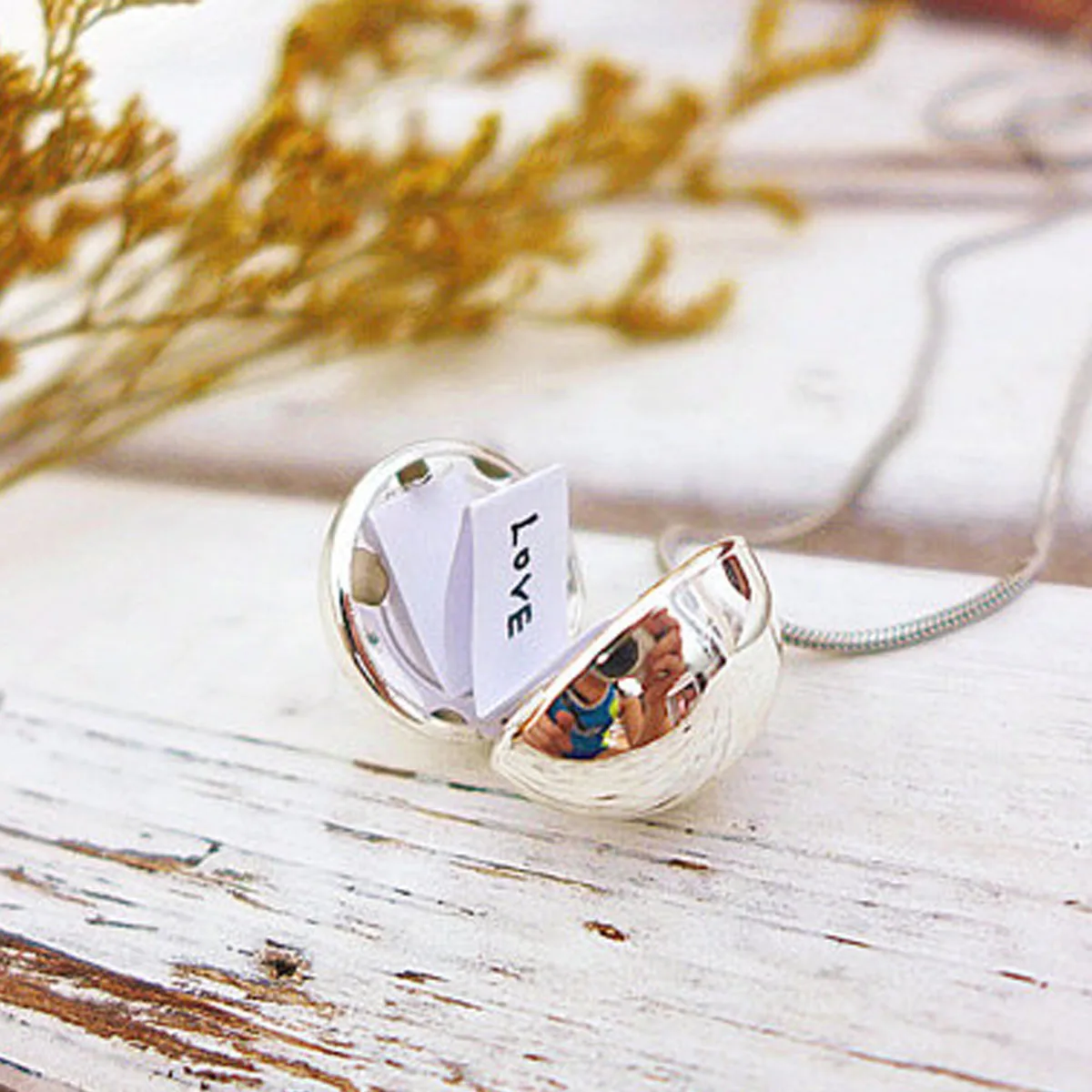 Очаровательное секретное сообщение бальное ожерелье с медальоном серебряный