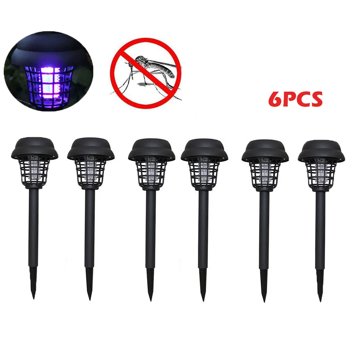 Лампа от комаров на солнечной батарее садовый светильник уличный светодиодный