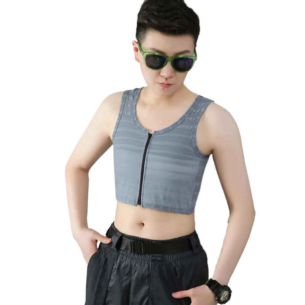 Женский короткий корсет для груди Tomboy FTM плоское нижнее белье жилет лесбиянок под