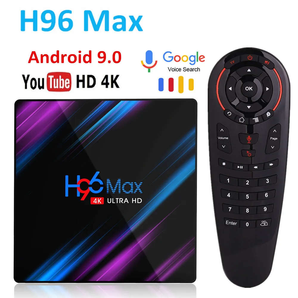 H96 MAX RK3318 Smart tv Box Android 9,0 4 Гб ОЗУ 32 Гб 64 Гб ПЗУ медиаплеер 4K голосовой помощник Google Netflix H96MAX телеприставка