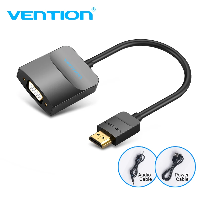 Адаптер Vention HDMI VGA Кабель конвертер Аналоговое видео аудио с интерфейсом micro USBaux