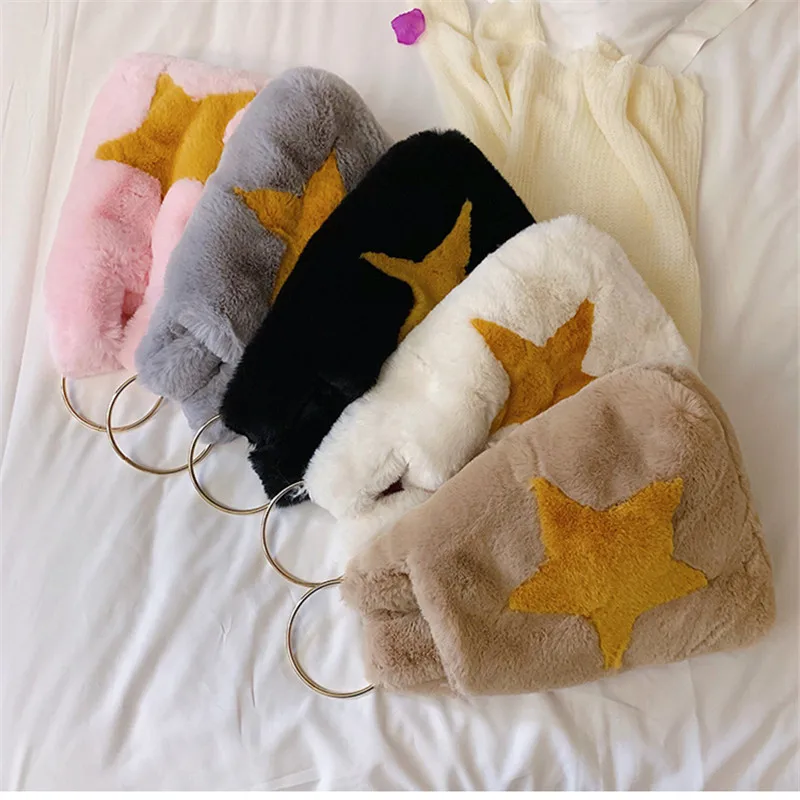 Новинка 2020 Модный зимний женский портфель из меха кролика Рекс сумка женская