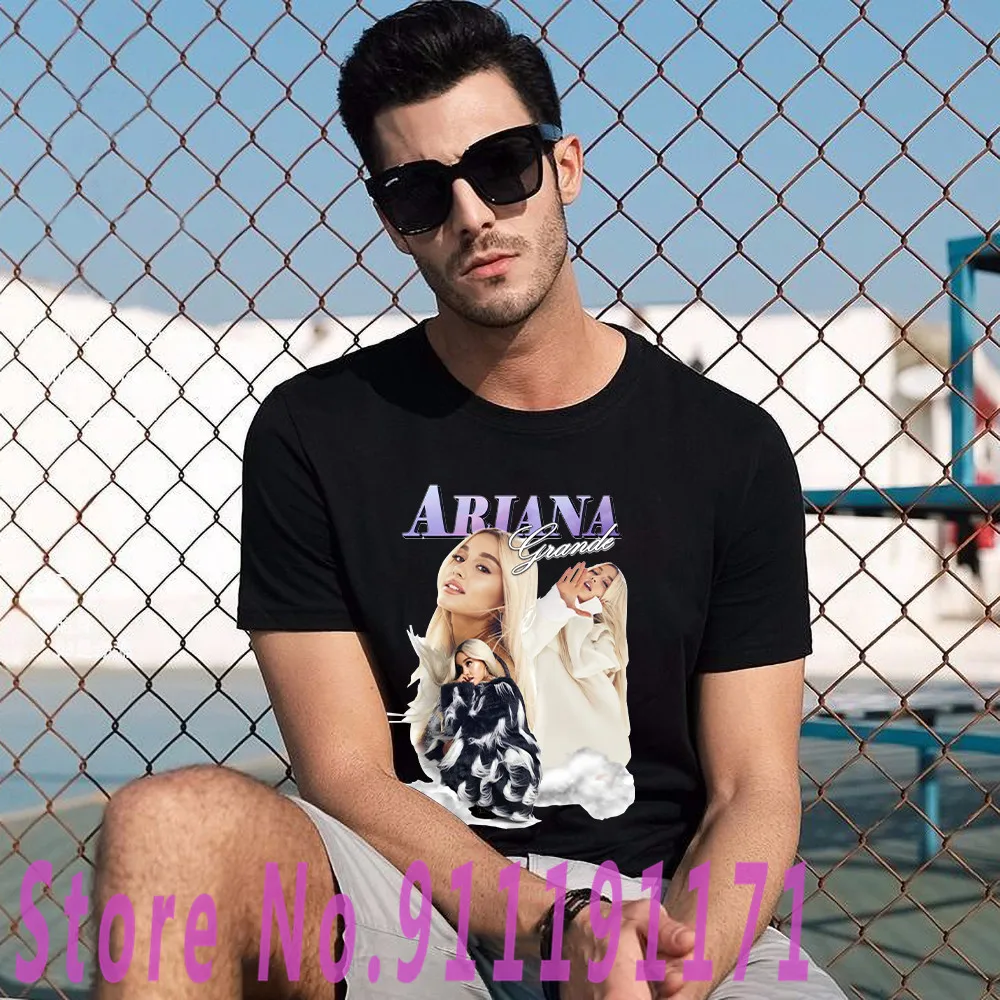 

90'S Retro Ariana Grande Positions t shirt Unisex Harajuku Sexy Sweetener Tshirt Cute Angel graphic 100% Cotton Female/Man