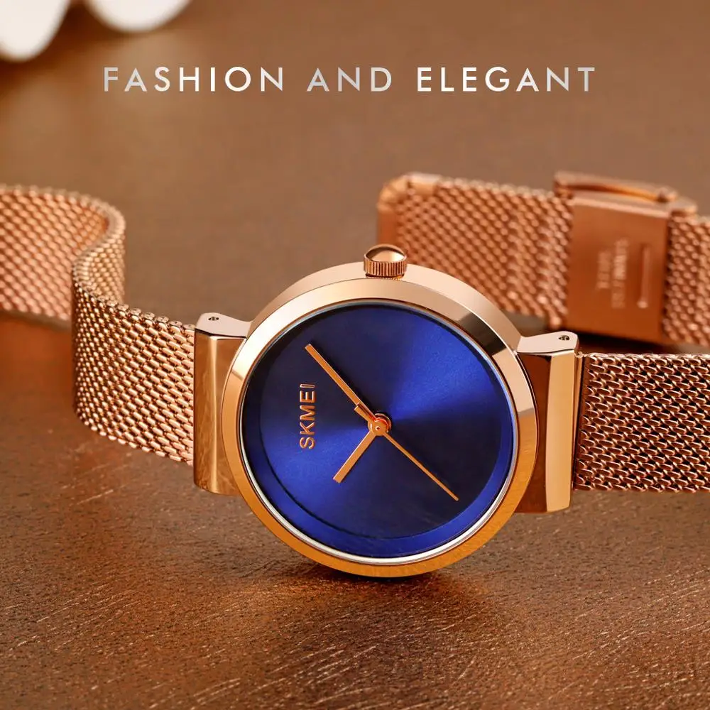 

SKMEI Elegant Quartz Women Watch Ladies Fashion Waterproof Wristwatches Stainless Stell Strap Women Hour Clock Reloj Mujer Gift