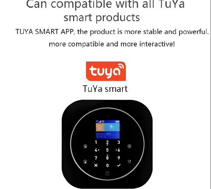 Wifi GSM система домашней сигнализации комплект беспроводной безопасности TUYA