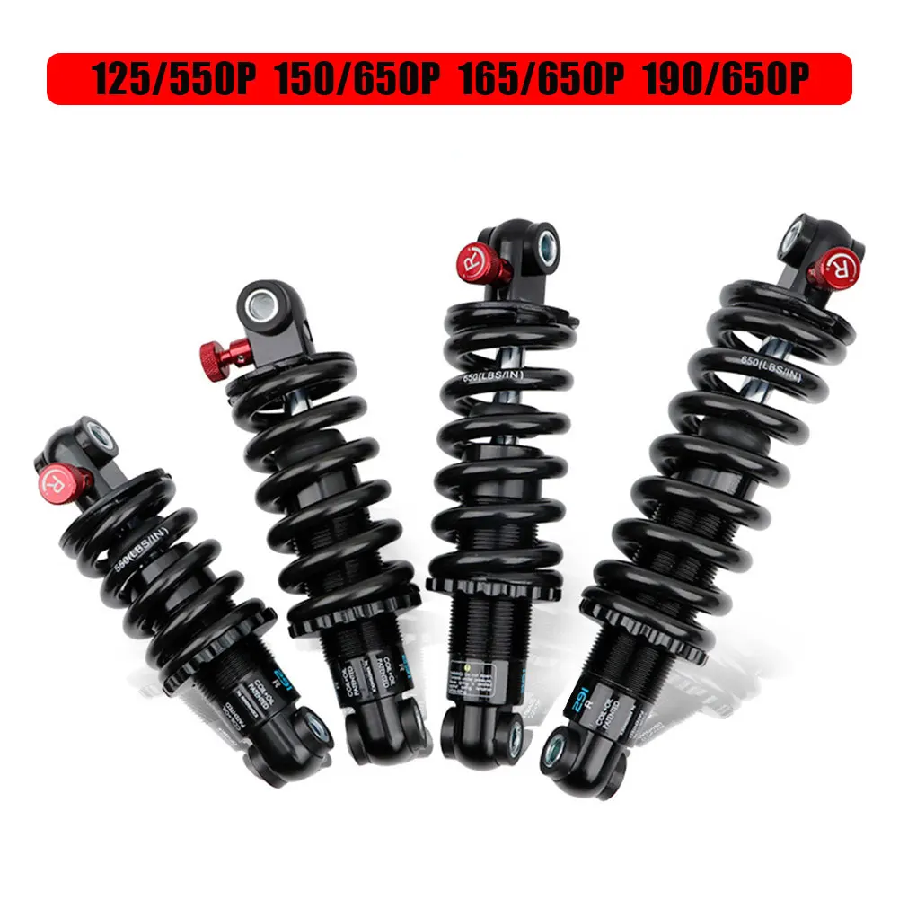 

Durable Metal MTB 190MM Mountain Bike Alloy Air Rear Shock Absorber Adjustable Damping for Cycling Travel