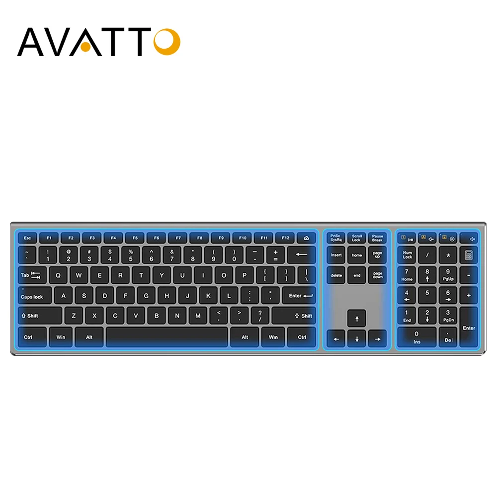 AVATTO ультра тонкий Бесшумная конструкция полноразмерные 2 4 ГГц Беспроводной