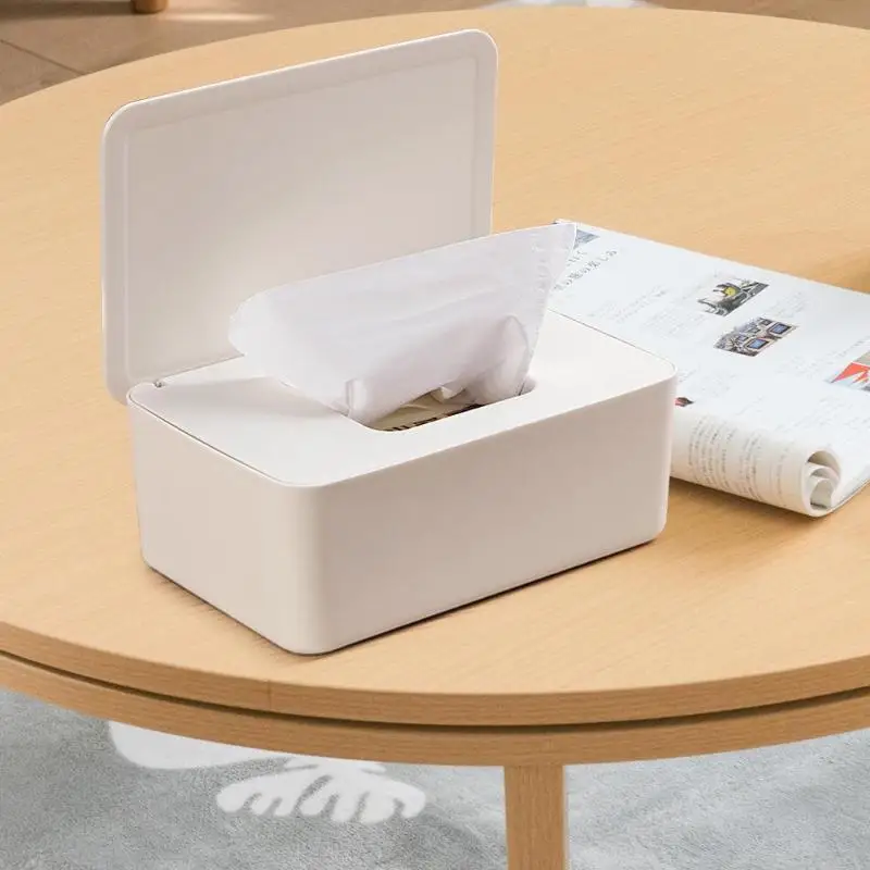 Пластик диспенсер влажных салфеток пыле ткани ящик для хранения с крышкой офиса