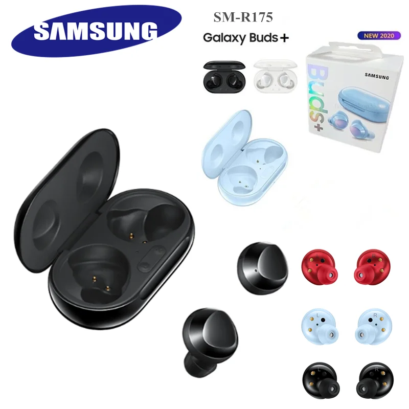 

Original Samsung Galaxy Buds + Plus Headset SM-R175 water-proof Touch control Sports earphones wireless fast charging pink red